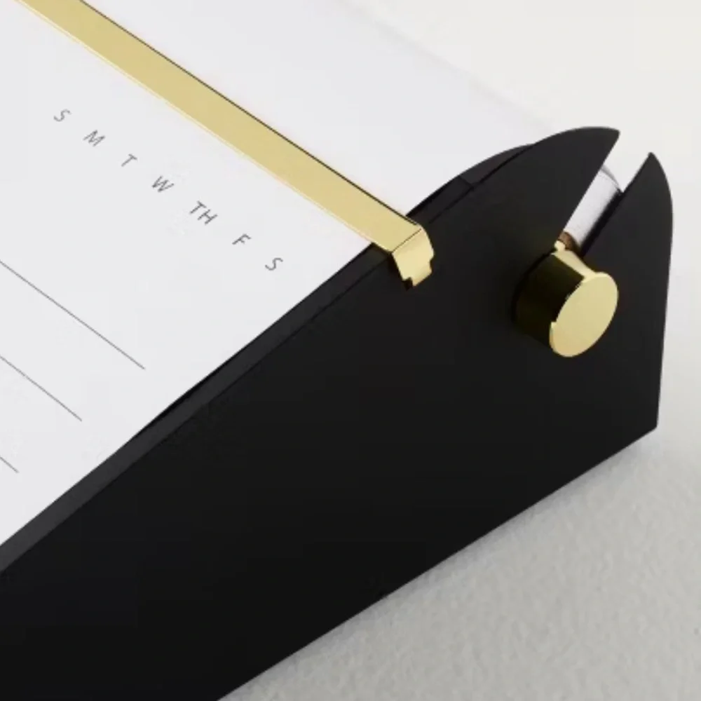 HEARTH & HAND NEW metal note paper roll dispenser -black/gold